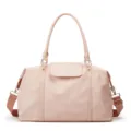 Pink women travel duffel bag large capacity casual shoulder crossbody handbag gym yoga - Pink