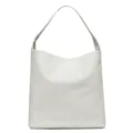 White woven hobo shoulder bag, lightweight large capacity casual commuter handbag for women. - White