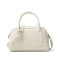 Off-white Boston handbag, versatile casual shoulder bag, stylish PU leather crossbody bag. - White