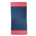 American flag scarf chiffon stars and stripes stylish neckerchief for women fashion accessory - 150x45cm / National Flag Pentagram Both Sides Red