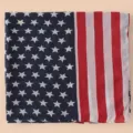 American flag print fashion lightweight chiffon scarf for women patriotic star stripe neckerchief - 155x72cm / Flag Pentagram Red One Side (Approx 148cm)