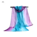Gradient chiffon scarf for women, lightweight summer sun protection scarf detail. - Beige Geometric