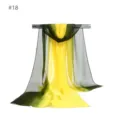 Women gradient chiffon scarf thin summer sun protection scarf elegant neck wrap #18 - Size #18