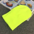 Neon yellow plain knit beanie hat for men and women, autumn winter warm woolen cap. - One Size / Neon Yellow