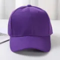 Casquette de baseball violette unie pour femme, chapeau de soleil d'ete decontracte. - Violet foncé
