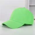 Casquette de baseball vert néon unie chapeau de soleil extérieur élégant en coton simple - Vert Herbe