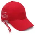 Red Korean style baseball cap with long strap trendy couple hat for men and women stylish - Red