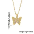 Goldene Schmetterling Anhänger Halskette mit Perlmutt Einlage zarter Modeschmuck - 13