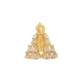 Gros plan du pendentif figure en zircone micro-serti avec un placage or 18K sur cuivre. - Style 5