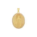 Exquis pendentif portrait en zirconium plaqué or 18K collier rond relief rétro élégant. - Style 4 / Pendentif Uniquement (Sans Chaîne)