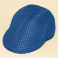 Casquette plate en maille respirante bleue d'été chapeau de bec de canard décontracté - Taille unique / Bleu
