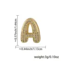 Goldene Buchstabe A Anhänger Charm, Mikro Zirkonia Initialen Halskette Zubehör, 1,44cm - Buchstabe-A / Gold