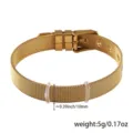Goldfarbenes edelstahl mesh uhrenarmband ersatz armband mit dornschliesse breite 10mm - 14K Gold Armband / Gold