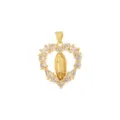 Pendentif Coeur Zircone Plaqué Or Guadalupe Collier Variante Design Bijou Mode Cadeau - Style 9