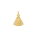 Pendentif religieux plaqué or avec zircons micro-sertis, design vintage pour colliers. - Style 12