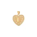 Pendentif Cœur Plaqué Or 18K avec Perle et Micro-sertissage de Zircon pour Collier DIY - Style 13