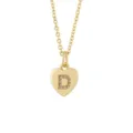 Vergulde letter D hart hanger ketting sierlijke kristal initiaal sieraad accessoire - Letter D Stijl / Alleen Hanger (Zonder Ketting) / Goud