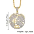 Iced out globe pendant necklace with rope chain hip hop jewelry for men and women stylish - Globe Pendant (Two-Tone Plated) / White Gold