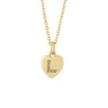 Gold-plated brass initial L heart rhinestone pendant necklace DIY accessory for women. - Letter L Style / Pendant Only (No Chain Included) / Gold