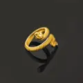 Gouden slangenring open roestvrij staal mode retro persoonlijkheid sieraden voor dagelijks - Maat 5 / Goud
