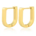 Minimalist U-shaped 18K gold plated stainless steel hoop earrings for women chic jewelry - U Shape / Gold