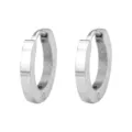 Minimalistische roestvrijstalen créolen oorbellen voor dames, stijlvolle titanium sieraden. - Platte Stijl / 2x9mm / Staalkleur