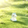 Resin Cartoon Unicorn Figurine Cute Desktop Ornament for Moss Micro Landscape Decor - Blue Unicorn