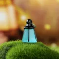 Miniatuur oplichtende lantaarn figuur, decoratief nachtlampje voor sprookjestuin en gras. - Lichtgevende Lantaarn / Blauw