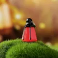 Miniature red black lantern ornament variant, perfect for outdoor garden lawn decor. - Luminous Lantern / Red