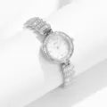 Silver rhinestone women watch sparkling crystal quartz wrist watch elegant fashion ladies timepiece - Silver
