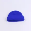 Λεπτομέρεια μπλε πλεκτού σκούφου docker, unisex κοντό στυλ beanie για καθημερινή χρήση. - Ένα μέγεθος / Μπλε ζαφείρι