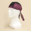 Schwarze und rosa Paisleymuster Piratenmütze Kopftuch Mode für Outdoor Radfahren Mütze - M (56-58cm) / Rosarot & Schwarz