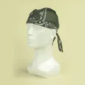 Schwarzes Paisleymuster Piratenhut Kopftuch Bandana Fahrradmütze Outdoor Mode Streetwear - M (56-58cm) / Dunkelgrün