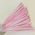 Batch wholesale disposable paper straws biodegradable laser rainbow straws for party drinks - Laser Pink
