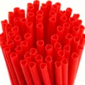 Red heart-shaped plastic drinking straws bulk, creative party wedding Valentine's day decor. - 10 Pcs Per Pack / Heart Shaped Straw / Red