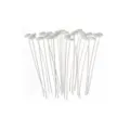 Quick button fasteners detail, white plastic no sew pins, convenient clothing repair accessory. - 10 Pieces/Pack / White