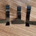 Staffa per bastone per tende in metallo nero supporto robusto per asta per tende. - Set di 3 pezzi / Nero