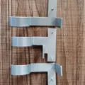 Staffa per asta per tende in metallo argentato, supporto da parete durevole per finestre. - Set di 3 pezzi / Argento