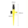 Garden irrigation sprinkler spike and adjustable spray head for lawn and roof cooling system. - Plastic Ground Spike and 360-Degree Adjustable Sprinkler