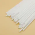 Weisse gerade Bastelstrohhalme im Grosspack, stabile Plastikroehren fuer DIY Projekte. - Weiß