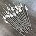 Halloween black and white paper straws with cute ghost toppers for party dessert table decor. - Ghost and Black Wavy Straws