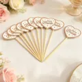Topper per cupcake Bride Tribe decorazione torta addio al nubilato stecchini di legno - Stuzzichini con lettera e cuore