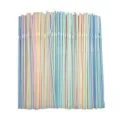 21cm wegwerp kleurrijk plastic drinkrietjes 5mm flexibel sap rietjes 100stuks pack - Flexibele rietjes 5x210 gekleurde strepen, 100 stuks