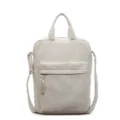 Corduroy laptop backpack for women men casual solid color travel school book bag - Off White