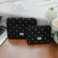 Koreanischer Stil süße Herz bestickte Laptoptasche, tragbare Tablet Tasche 11 und 14 Zoll. - 11 Zoll / Schwarz