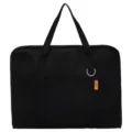 Borsa per computer nera in tela da 14 pollici ventiquattrore con tasca e anello a D. - Nero