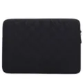 Black quilted 14-inch laptop sleeve thin shockproof tablet minimalist storage pouch - 10-11 Inch / Black