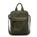 Green corduroy laptop bag casual daypack stylish school bookbag for daily travel and work use. - Green