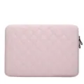 Pink quilted 14-inch laptop sleeve, thin shockproof iPad protection case, simple style storage bag. - 10-11 Inch / Pink