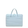 Korean style quilted laptop bag in light blue, 14 inch slim protective sleeve for women. - 14" / Blue